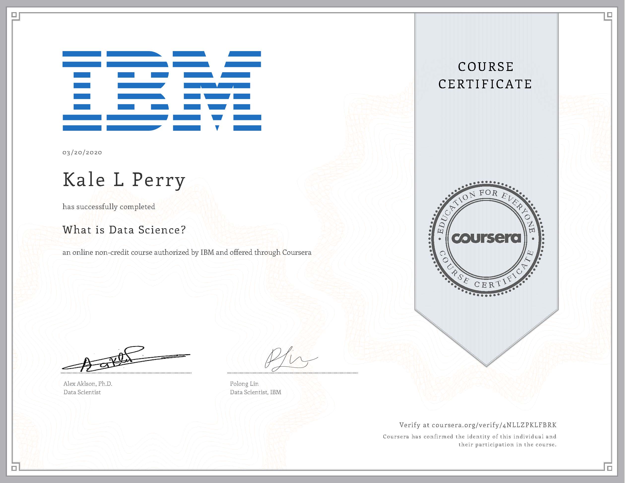 Coursera: What is Data Science