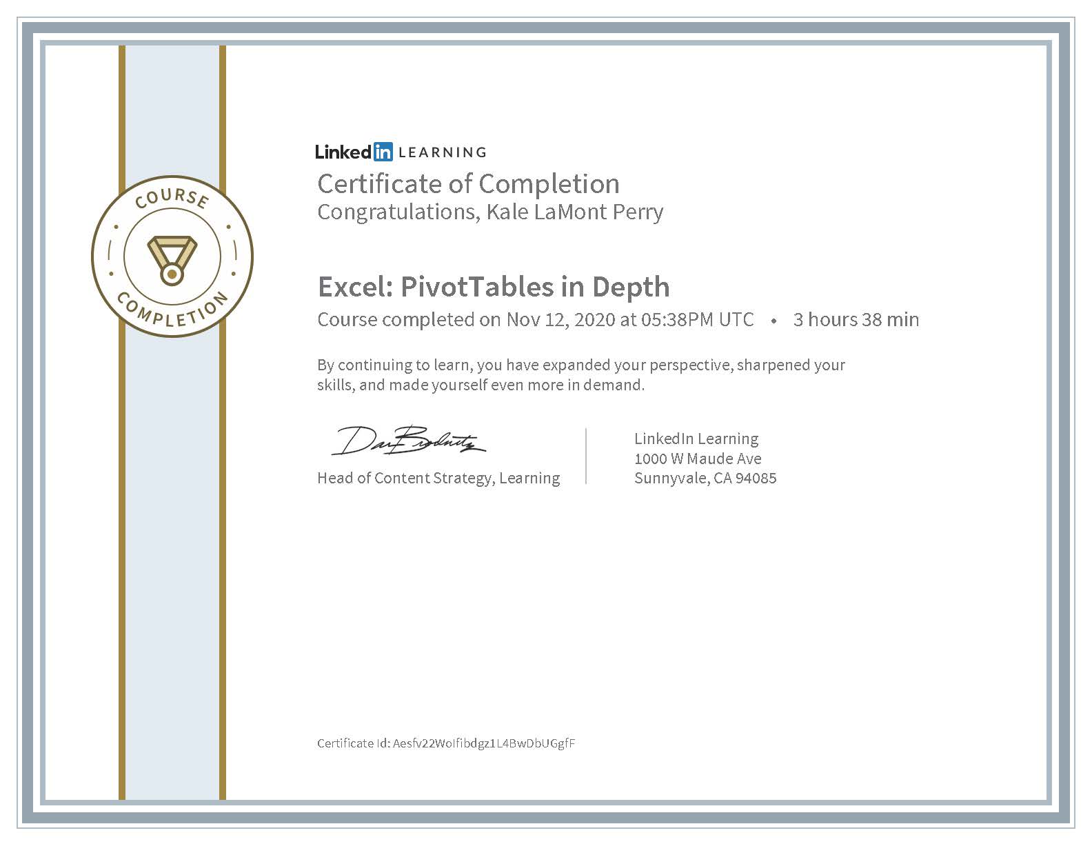 LinkedIn Learning: Excel PivotTables in Depth