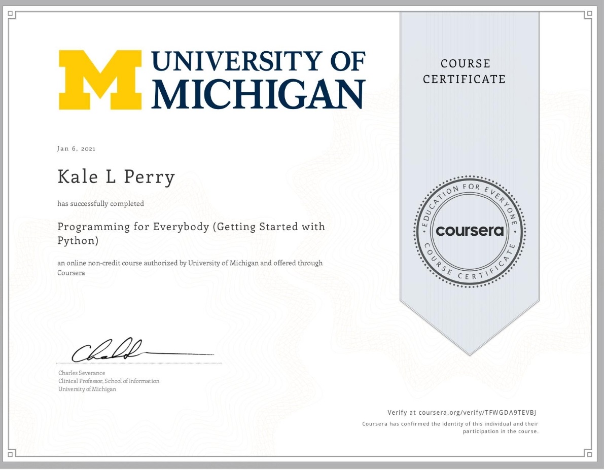 Coursera: Getting Started with Python 