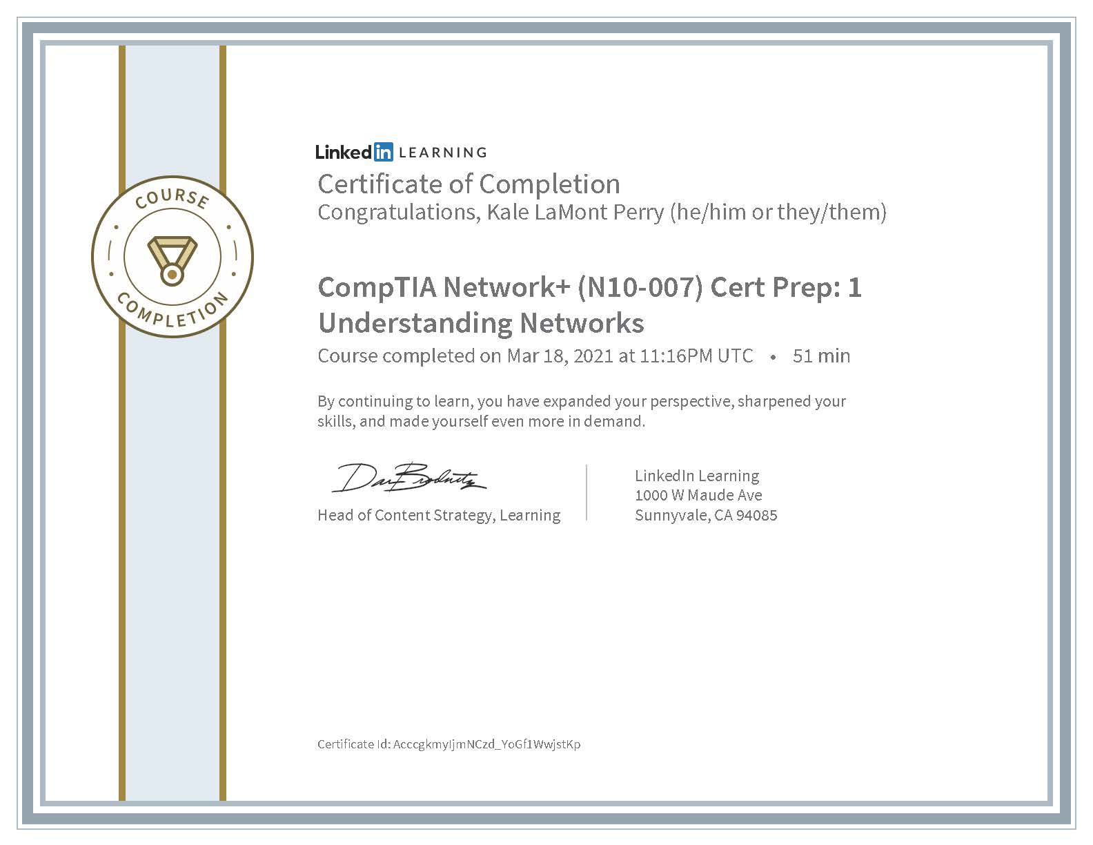LinkedIn Learning: UNderstanding Networks 